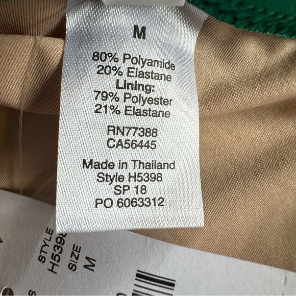 New J. Crew Strapless Swimsuit Swimwear Green M - Picture 7 of 7